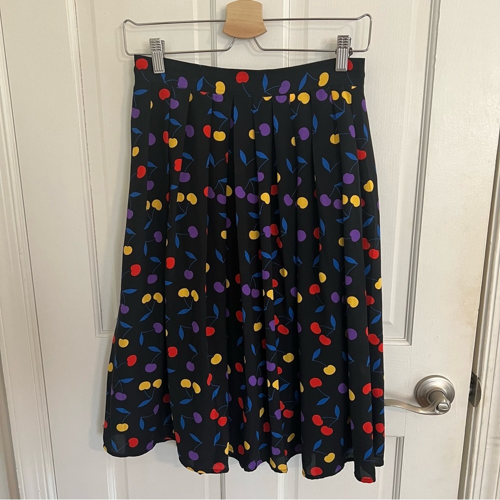 ModCloth Cherry themed Midi Skirt
